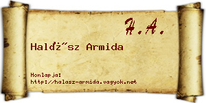 Halász Armida névjegykártya